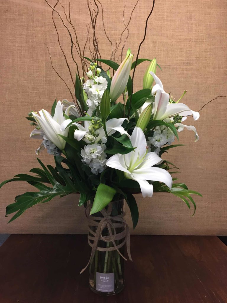 Chic White Flower Vase Arrangement - Frances Dunn Florist